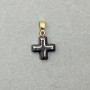 Hematite Cross Pendant 19x10 mm+
