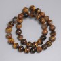 Clearance! Tiger's Eye Beads Smooth Round 10mm ±, Length 38cm ± on Thread