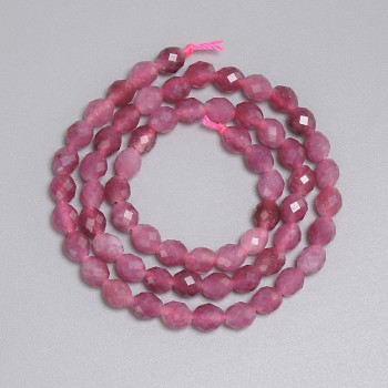 Tourmaline Beads, Faceted 6x5 mm, 38 cm on a thread