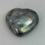 Labradorite heart-shaped souvenir stone, 68x60x30 mm, weight from 178 g