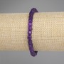 Sugilite Bracelet with Faceted Cube Beads, 5x5 mm, Length 18 cm, Stretch