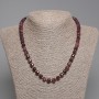 Tourmaline Necklace with Faceted Cubes, 7x7 mm diameter, 3 mm seed beads, 45 cm length, with clasp