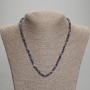 Sodalite Necklace with Faceted Bead, 4 mm Diameter, approx. 45 mm Length, with Clasp