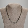 Jasper 'Dragon's Blood' Necklace, Faceted Cubes, 5x5 mm, 3 mm Beads, 45 mm Length with Clasp