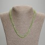 Chrysoprase Olivine Necklace - Faceted Cube Beads, 5x5 mm Diameter, 45 mm Length +/- with Clasp
