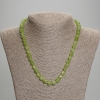 Chrysoprase-Olivine Necklace with Faceted Cubes
