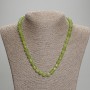 Chrysoprase-Olivine Necklace with Faceted Cubes
