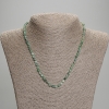 Emerald Necklace with Faceted Cube Beads, 4x4 mm, length 45 mm, with clasp