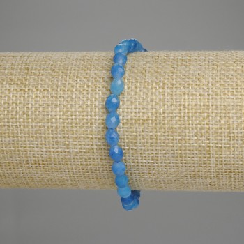 Apatite bracelet with faceted beads 6x5 mm, 18 cm length