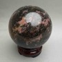 Rodonite Natural Stone Decorative Sphere, Diameter 80 mm ± (Weight from 970 g)