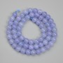 Aquamarine Beads - Smooth Round Balls, 6.5 mm diameter, 38 cm length on thread