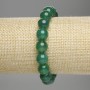 Agate bracelet with smooth beads, 10 mm diameter, 18 cm length, stretch