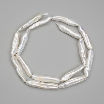 Baroque Pearl Beads with gasoline tint 24-25×5-5, 5mm +-, length 39 cm+