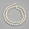 River Pearl Beads, diameter 6x6 mm, 5-7 mm +/- on a thread, length 36 cm+