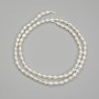 River Pearl Beads, diameter 4.5–5×3–3 mm, 5 mm on thread, length 36 cm