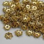 Bead Cap Gold-tone, 8 mm diameter, hole diameter about 1.9 mm, packaging 20 g (~110 pcs)