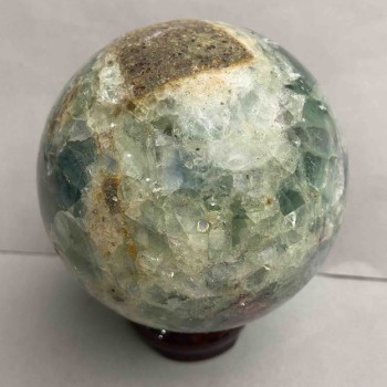 Decorative sphere made of natural fluorite, diameter 93 mm, weight 1484 g