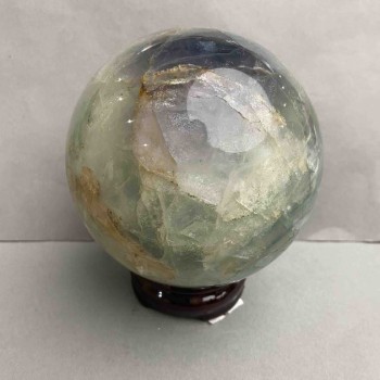Fluorite natural stone sphere, diameter 88 mm, weight 1395 g