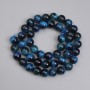 Azure Tiger's Eye Beads, Smooth Round 8mm, 38 cm Length on Thread