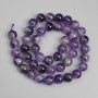 Amethyst Beads, Smooth Round Balls, 8.5 mm, 38 cm Length on Thread