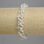 Hair tie with white beads 4mm+
