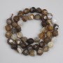 Agate Beads, Faceted, 8x7 mm, 37 cm length on thread