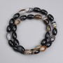 Agate Barrel Beads, 12x8 mm, approx. 39 cm on thread