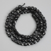 Уцінка! Намистини чорний турмалін гранований кубик, діаметр 4х4мм+- на нитці, довжина 39см+