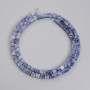 Sodalite Cube Beads, 4.5×4.5 mm, on a strand, length 39 cm+