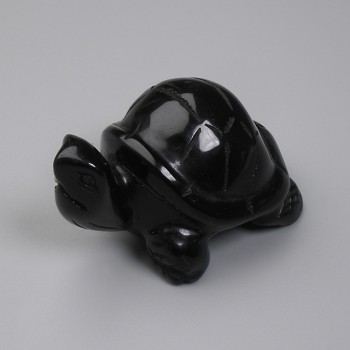 Souvenir Turtle Statue Black Agate 55x33x35 mm+