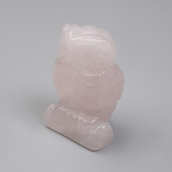 Pink Quartz Owl Souvenir Figurine 52×33×25 mm+