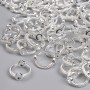 Round Bead Insert Setting, 10mm Diameter, Pack 62 pcs ±, Metal Color Light Silver