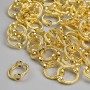 Round Bead Insert, 8mm Diameter, Pack of 62 pcs ±, Metal Color Light Gold