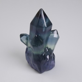 Souvenir natural fluorite stone, diameter 40×27 mm +/- (price per piece)