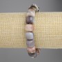 Agate bracelet with cylindrical beads, diameter 12×9 mm, length 18 cm, stretch