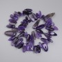 Amethyst Faceted Beads, 16–22 × 7–10 mm, on a thread, length 40 cm+