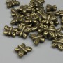 Bronze-Colored Butterfly Bead Insert, metal bead insert, 10x7 mm, 5x1 mm, hole Ø 1.2 mm, packaging 20 g ~ 26 pcs