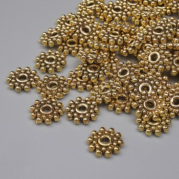 Gold-tone Bead Insert Findings, 8×1.5 mm diameter, hole diameter 1.5 mm, packaging 20 g ~54 pcs