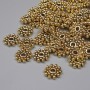 Gold-tone Bead Insert Findings, 8×1.5 mm diameter, hole diameter 1.5 mm, packaging 20 g ~54 pcs