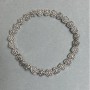 Rose Bead Bracelet, 7mm Beads, Silver-Tone Metal, Stretch, Length 18mm +/-