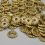 Gold-tone bead insert findings, 8 x 1.5 mm, hole diameter 2 mm, packaging 20 g (~80 pcs)
