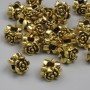 Gold-tone bead-insert finding, 8×5 mm, hole diameter ~2.8 mm, packaging 20 g (~22 pcs)