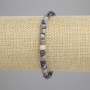 Bracelet Sodalite Faceted Cube Beads 4.5x4.5 mm, 18 cm Stretch