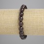 Garnet Bracelet with Faceted Beads, 9mm Diameter, 18 cm Length, Stretch