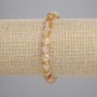 Bracelet with natural citrine, faceted beads, 7×6 mm, 18 cm (stretch)