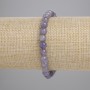 Iolite Bracelet with Smooth Beads, 6 mm Diameter, 18 cm Length, Stretch