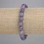 Iolite bracelet with smooth beads, 8 mm diameter, 18 cm length, elastic