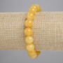 Bracelet with natural citrine beads, smooth 10mm round beads, 18 cm length (stretch)
