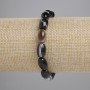 Agate Grain Bead Bracelet, 12×8 mm, 18 cm stretch