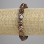 Agate Bracelet with Smooth Beads, 10 mm Diameter, 18 cm Length, Stretch